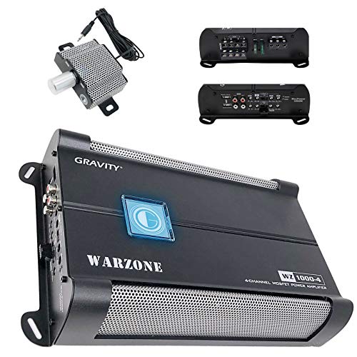 Gravity Audio WZ1000.4 Warzone 1000W 4 Channels Class A/B Amp 2/4 Ohm Stable with Remote Sub Control Gravity Audio WZ1000.4 Warzone 1000W 4 Channels Class A/B Amp 2/4 Ohm Stable with Remote Sub Control